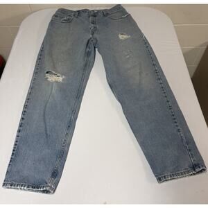 Vintage Levis 560 Jeans Mens 34x32 Light Wash Loose Fit Tapered Y2K Distressed